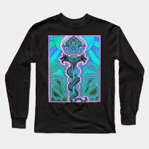 Kundalini Staff 06 Long Sleeve T-Shirt by Boogie 72